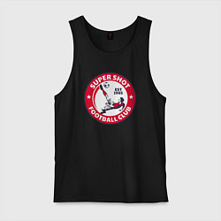Майка мужская хлопок Супер удар - футбольный клуб, цвет: черный