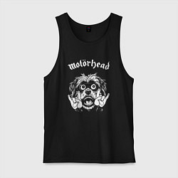 Майка мужская хлопок Motorhead rock dog, цвет: черный