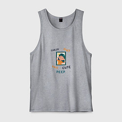 Майка мужская хлопок Счастье в кадре, цвет: меланж