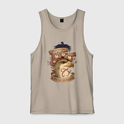 Майка мужская хлопок Злобоглазы и Рухи, цвет: миндальный