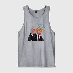 Майка мужская хлопок Твиттер Трампа, цвет: меланж