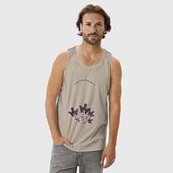 Майка мужская хлопок Бабочки в животе и нож-бабочка прикол, цвет: миндальный — фото 2