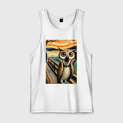 Мужская майка Сова кричит на картине Эдварда Мунка - нейроарт