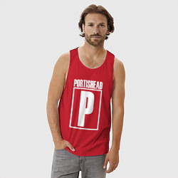 Майка мужская хлопок Portishead, цвет: красный — фото 2