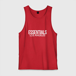 Майка мужская хлопок Los angeles essentials, цвет: красный