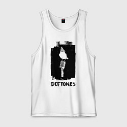 Майка мужская хлопок Deftones - bird, цвет: белый