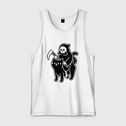 Мужская майка Жнец и его кот