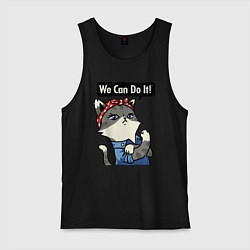 Мужская майка We can do it - cat