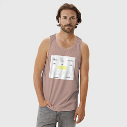 Майка мужская хлопок Big bang подписи участников, цвет: пыльно-розовый — фото 2