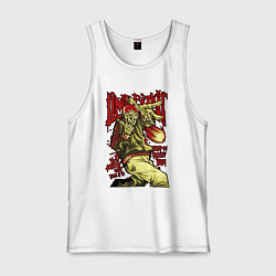 Майка мужская хлопок Limp Bizkit skull, цвет: белый