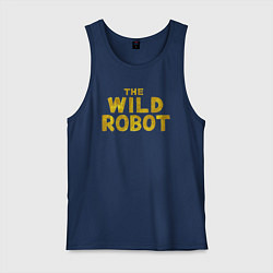 Майка мужская хлопок The wild robot logo, цвет: тёмно-синий