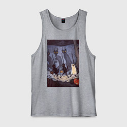 Мужская майка Коты на хэллоуин