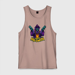 Майка мужская хлопок Magic halloween, цвет: пыльно-розовый