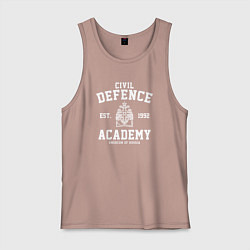 Майка мужская хлопок Академия Гражданской Защиты МЧС России - АГЗ, цвет: пыльно-розовый