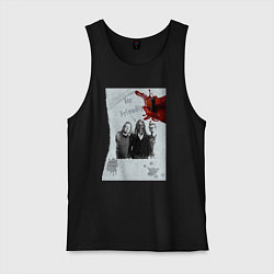 Майка мужская хлопок Mr friendly, цвет: черный