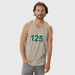 Майка мужская хлопок 125 - Игра в кальмара, цвет: миндальный — фото 2