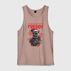 Майка мужская хлопок Five Nights at Freddys - Freddy, цвет: пыльно-розовый