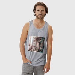 Майка мужская хлопок Поэзия, цвет: меланж — фото 2