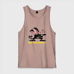 Майка мужская хлопок Бей капитализм - Ленин спарринг, цвет: пыльно-розовый