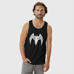 Майка мужская хлопок Venom spider logo, цвет: черный — фото 2