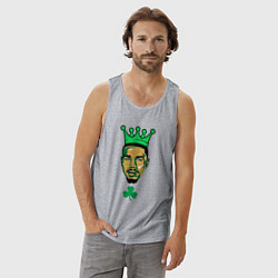 Майка мужская хлопок Jason Tatum, цвет: меланж — фото 2