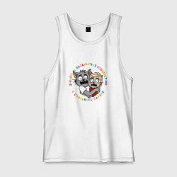 Майка мужская хлопок Давайте сохранять панику, цвет: белый