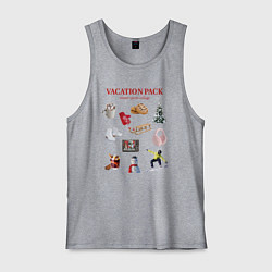 Майка мужская хлопок Vacation pack, цвет: меланж