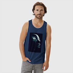 Майка мужская хлопок Мысли вейдера, цвет: тёмно-синий — фото 2