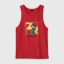 Майка мужская хлопок Асаба Харумаса - Zenless Zone Zero, цвет: красный