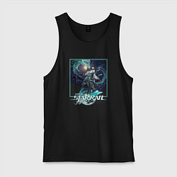 Майка мужская хлопок Дань Хэн: Пожиратель Луны, цвет: черный