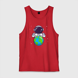 Майка мужская хлопок Моя земля, цвет: красный