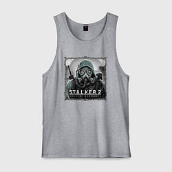 Майка мужская хлопок Stalker 2 heart of Chornobyl radiation 2, цвет: меланж
