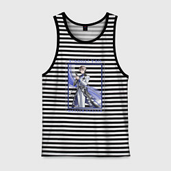 Майка мужская хлопок Xiangli Yao Matter Weaver, цвет: черная тельняшка