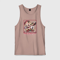 Майка мужская хлопок Янь Фэй, цвет: пыльно-розовый