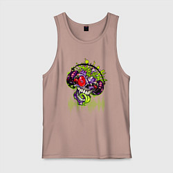 Майка мужская хлопок DJ Zombie, цвет: пыльно-розовый