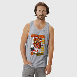 Майка мужская хлопок Dragon ball Gokuu Son, цвет: меланж — фото 2