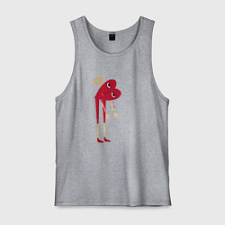 Майка мужская хлопок Сердечко-мальчик, цвет: меланж