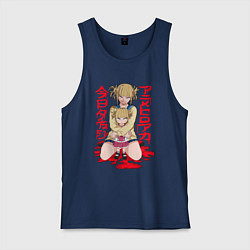 Майка мужская хлопок Моя Геройская академия Химико, цвет: тёмно-синий