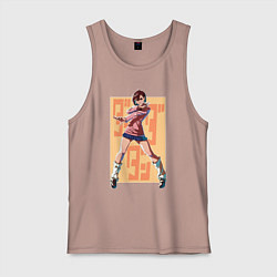 Майка мужская хлопок Momo Ayase, цвет: пыльно-розовый