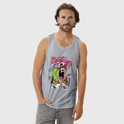 Майка мужская хлопок Тасманский дьявол - Taz, цвет: меланж — фото 2