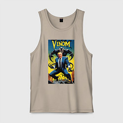 Майка мужская хлопок Venom-Trump fantasy, цвет: миндальный
