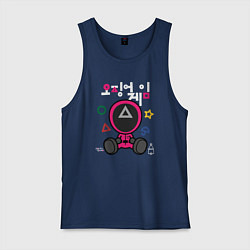 Майка мужская хлопок Squid game boy, цвет: тёмно-синий