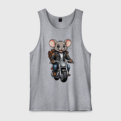 Майка мужская хлопок Biker mice, цвет: меланж