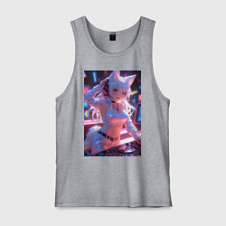 Мужская майка Лиса диджей в клубе