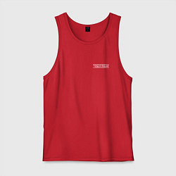 Майка мужская хлопок Только победа, цвет: красный