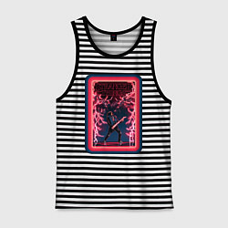 Майка мужская хлопок Stranger Things - Eddie Munson, цвет: черная тельняшка