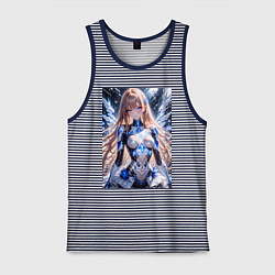 Мужская майка Девушка с кибернетическими крыльями