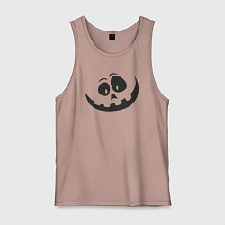 Майка мужская хлопок Halloween smile, цвет: пыльно-розовый