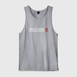 Майка мужская хлопок Civilization VII, цвет: меланж