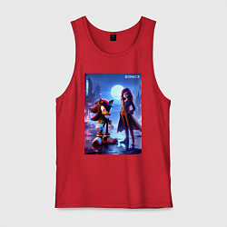 Майка мужская хлопок Shadow and Shadow-Maria, цвет: красный